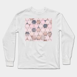 Geometric forms industrial rose Long Sleeve T-Shirt